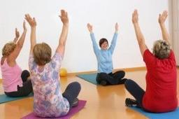Seniors exercising at an active adult community